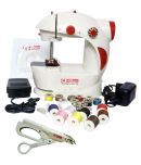 Hilton 7 in 1 Mini Electric Sewing Machine with Foot Pedal, Bobbins, Adapter, Scissor and Needle