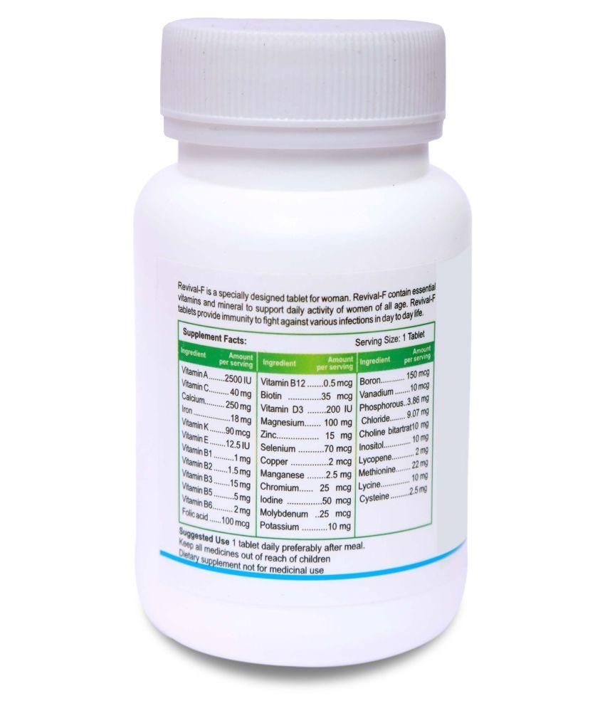 Biotrex Revival-F 100 mg Multivitamins Tablets: Buy Biotrex Revival-F ...