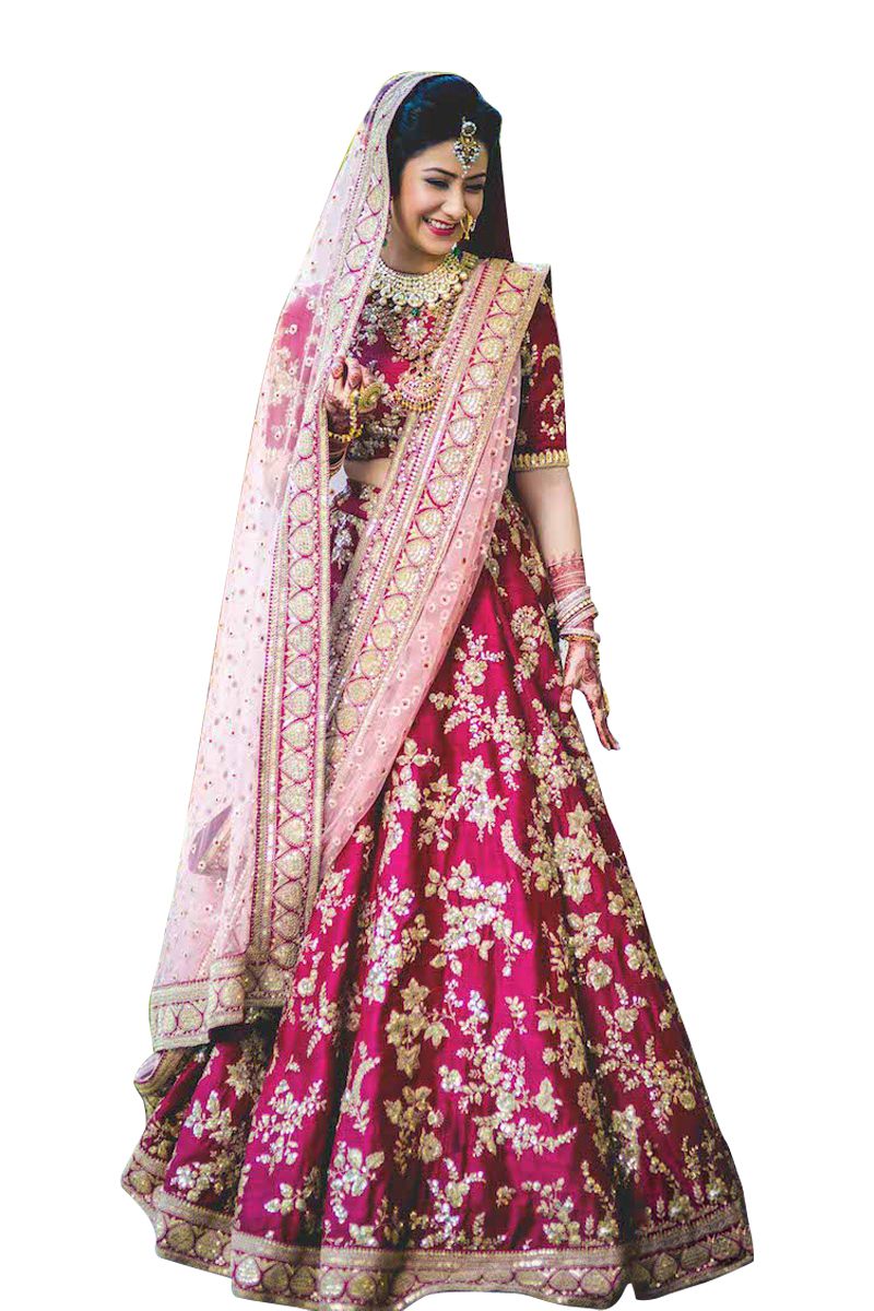 Fabron Pink and Beige Velvet A-line 