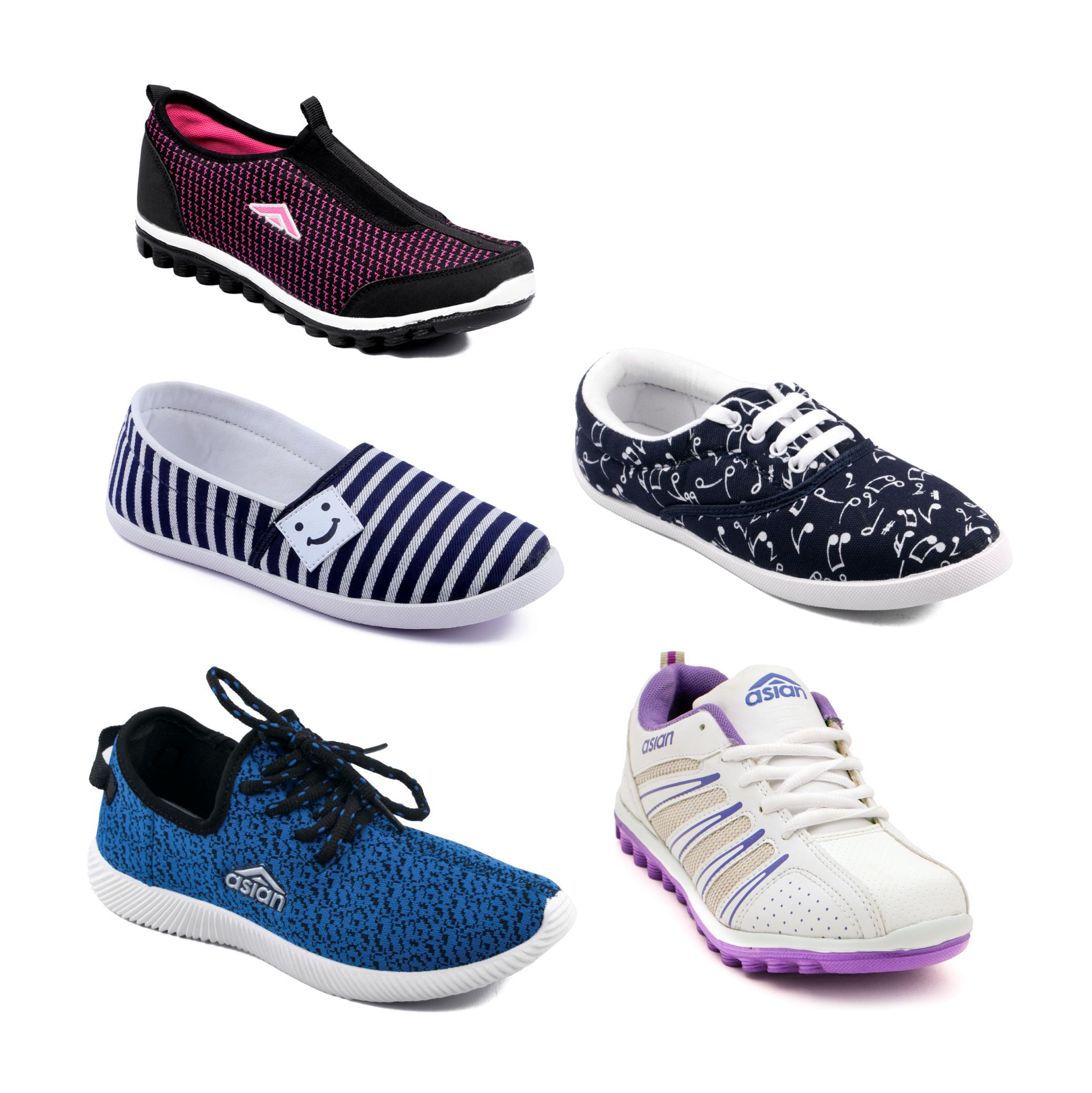 ASIAN Multi Color Casual Shoes Pack Of 