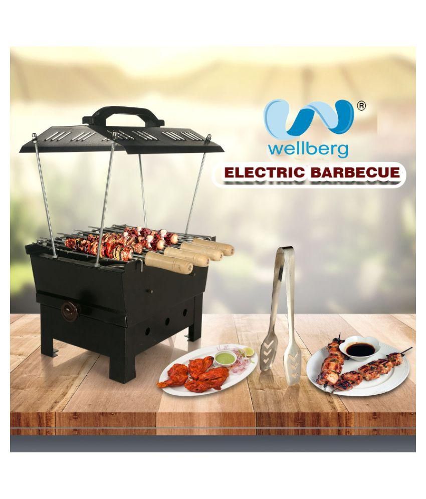 electric and charcoal barbeque grill