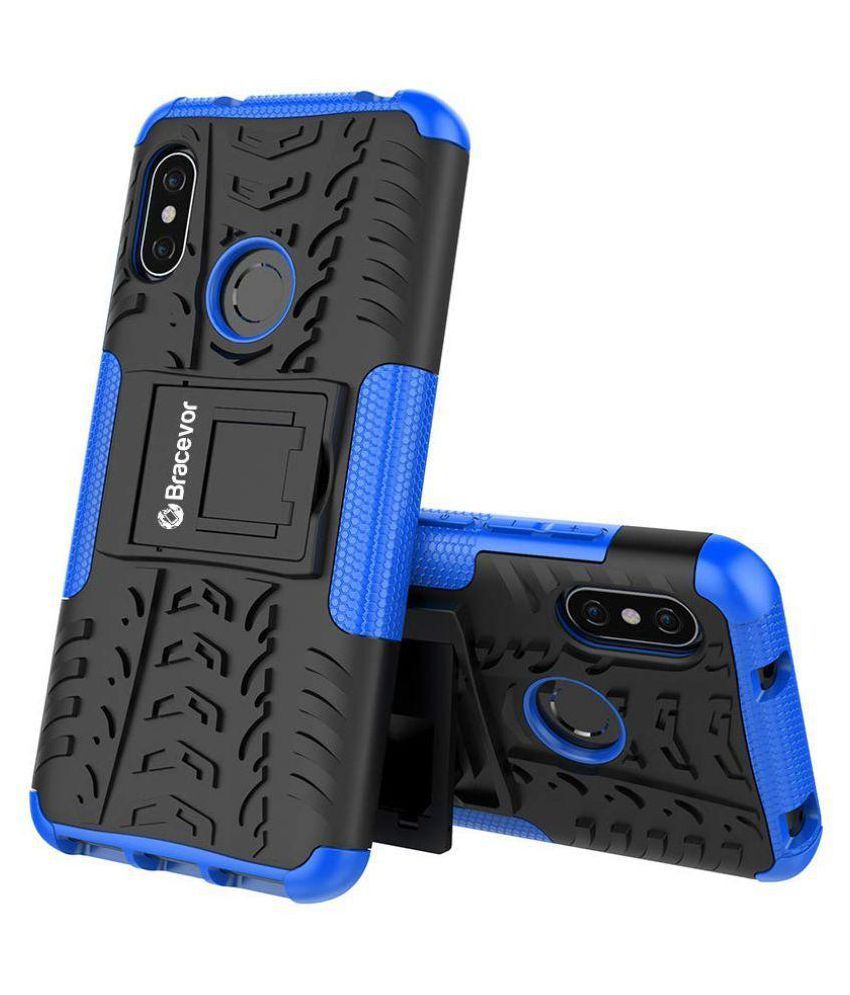 Xiaomi Redmi Note 6 Pro Cases With Stands Bracevor Blue Plain Back Covers Online At Low Prices Snapdeal India