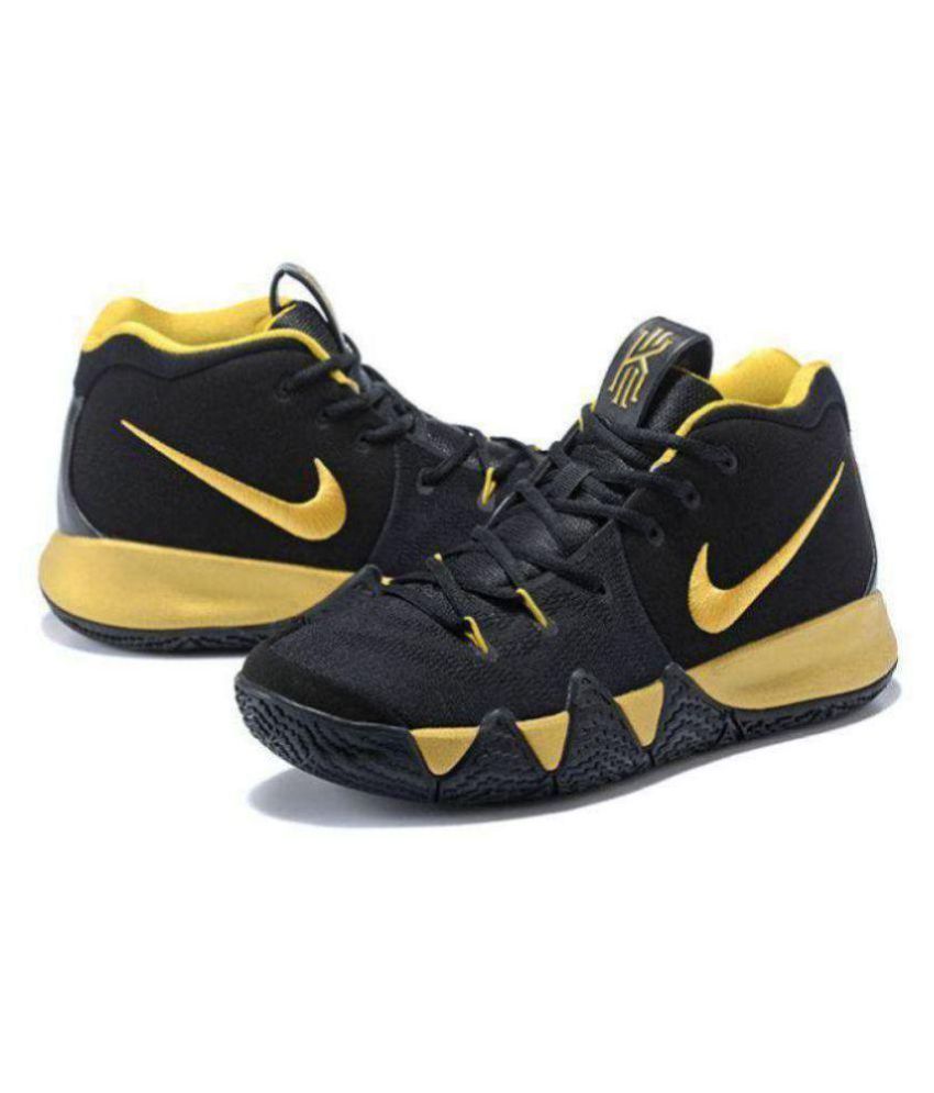 kyrie 4 low black and yellow