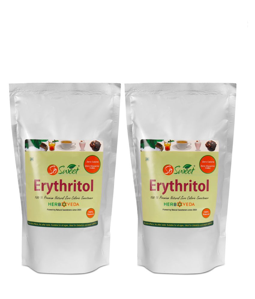 So Sweet Erythritol 100% Natural Zero Calorie Sweetener 2kg for Diabetes - Sugar free (PO2) (1kg Each)