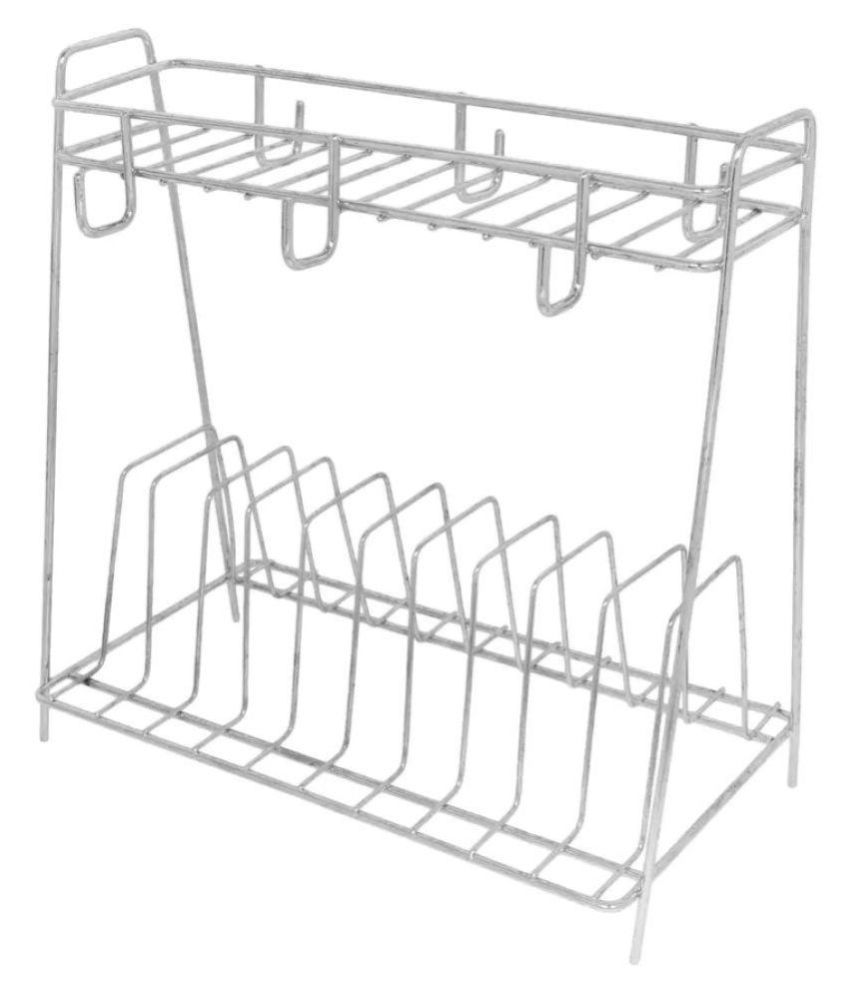 Stainless Steel Cup & Saucer Holder/Rack, Plate Stand/Storage Rack