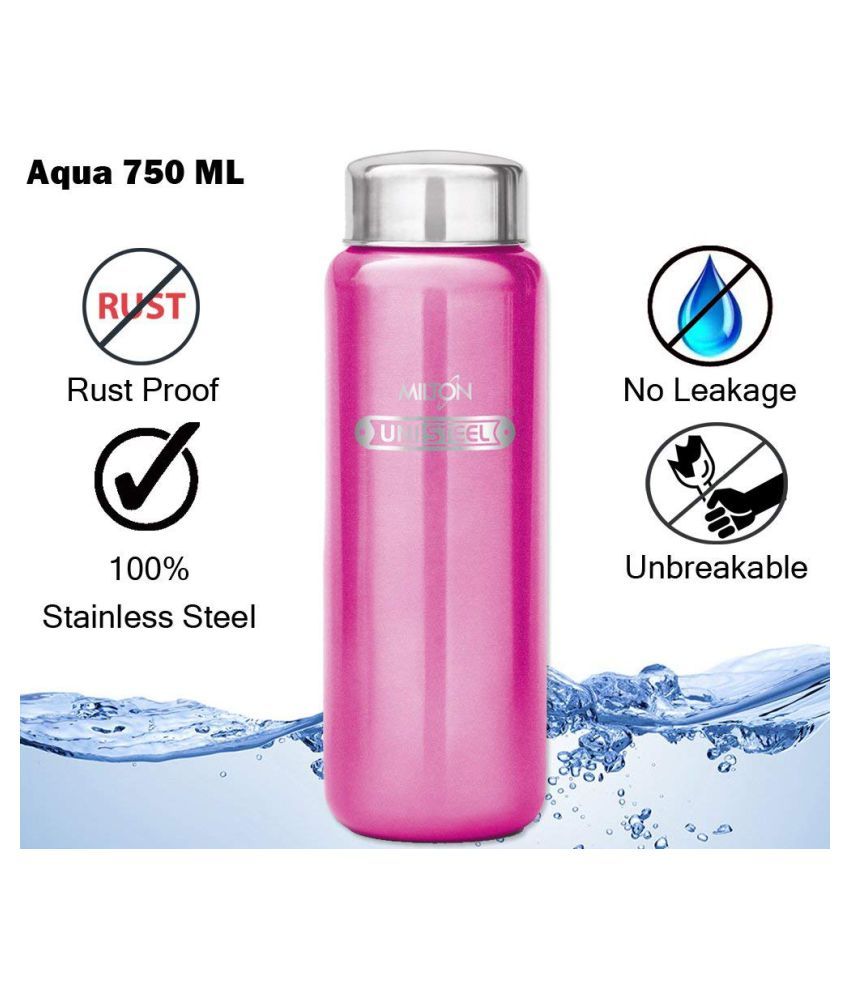 Milton Aqua-1000 Stainless Steel Water Bottle, Pink: Buy Online at Best ...