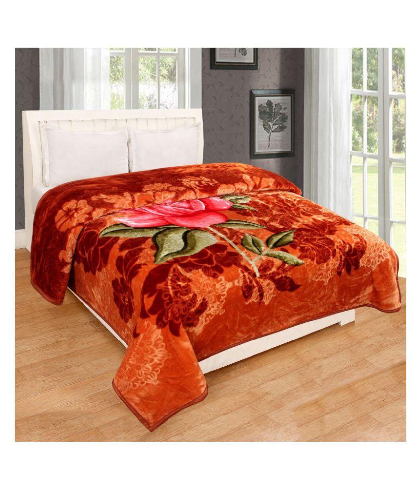 Bombay Dyeing Double Polyester Floral Blanket Buy Bombay Dyeing