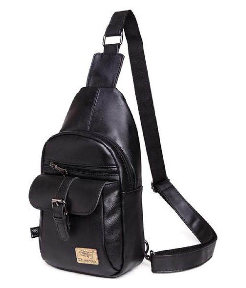 PU Leather Casual Sling Bag Chest Bag Crossbody Bag Men: Buy Online at Low Price in India - Snapdeal