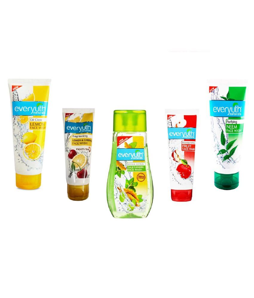 everyuth naturals brightening lemon & cherry face wash