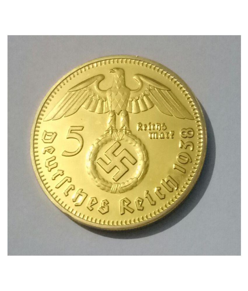 GERMAN GOLD REICHSMARKS - NAZI HITLER 24K PURE GOLD PLATED , YEAR ...