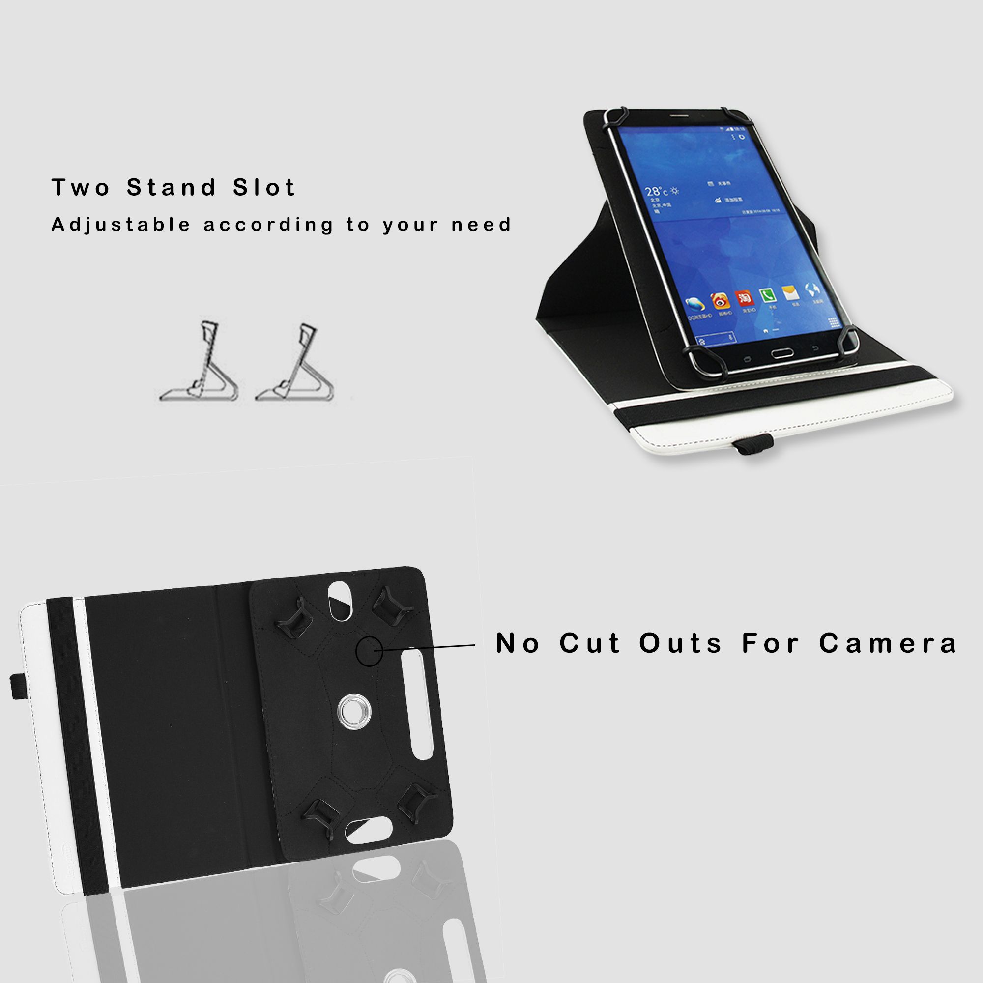 Videocon V Tab Ace Plus Flip Cover By Emartbuy White Cases Covers Online At Low Prices Snapdeal India