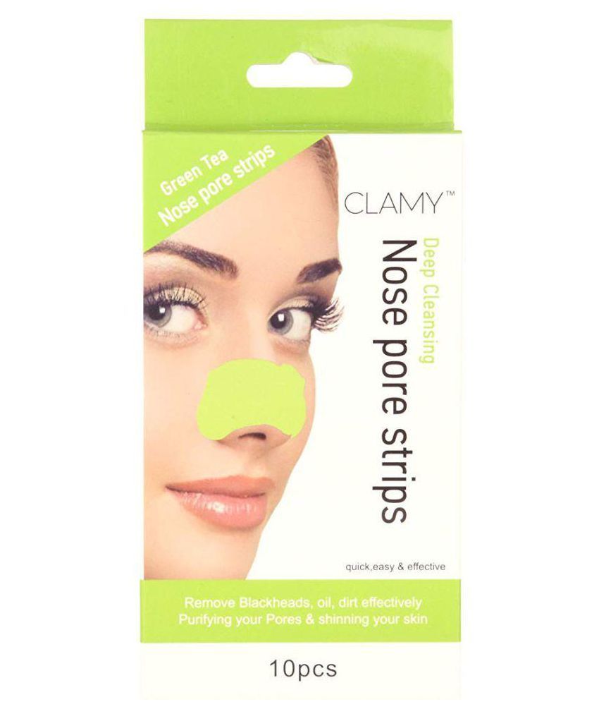clamy Nose Pore Strips Green Tea Wax Strips for 10 Pcs Buy clamy Nose
