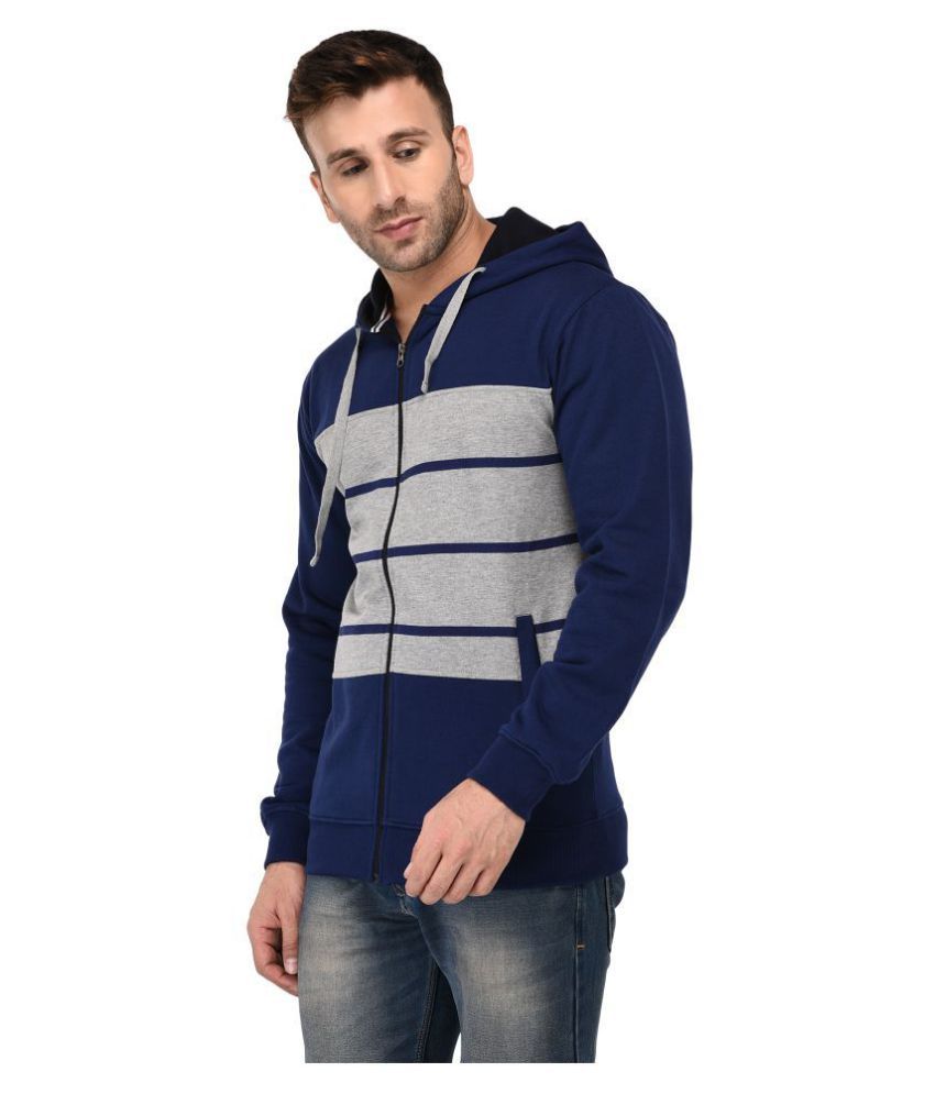 Vivid Bharti Blue Hooded Sweatshirt - Buy Vivid Bharti Blue Hooded ...