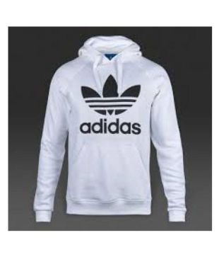 adidas white hooded sweatshirt
