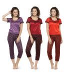 N-Gal Satin Nightsuit Sets - Multi Color