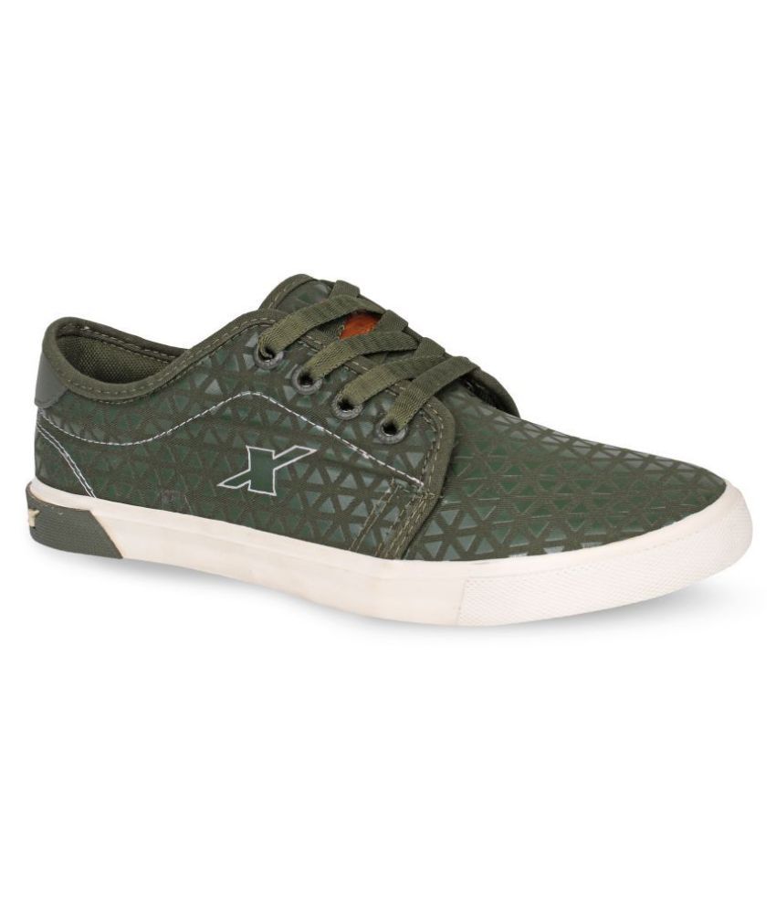 sparx olive green canvas shoes