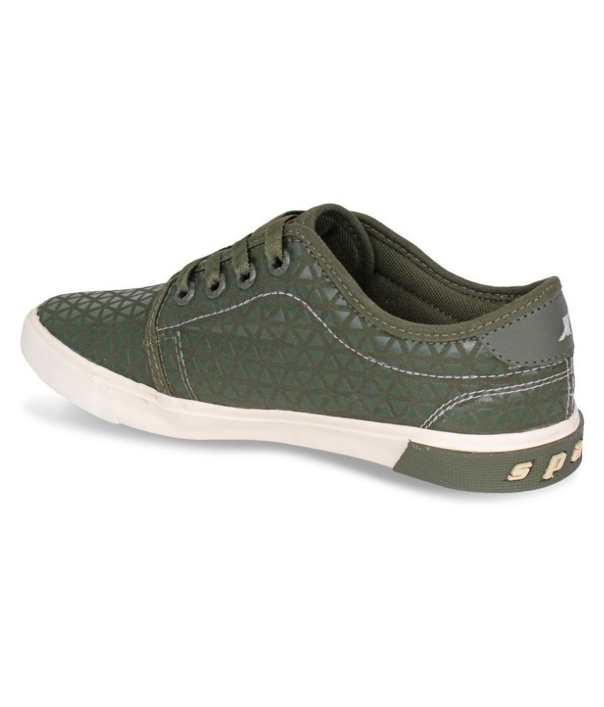 sparx olive green canvas shoes