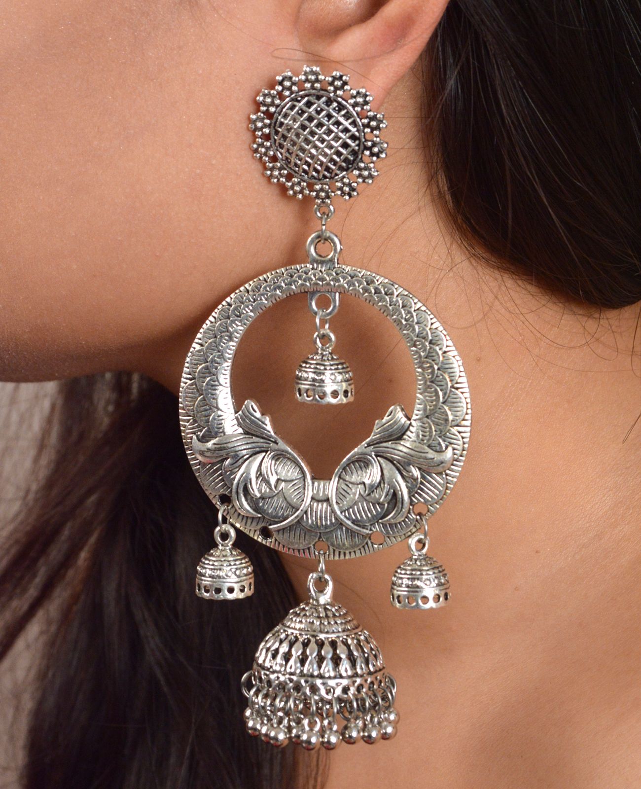 Indian Jewellery Oxidized Earrings For Women - Buy Indian Jewellery ...