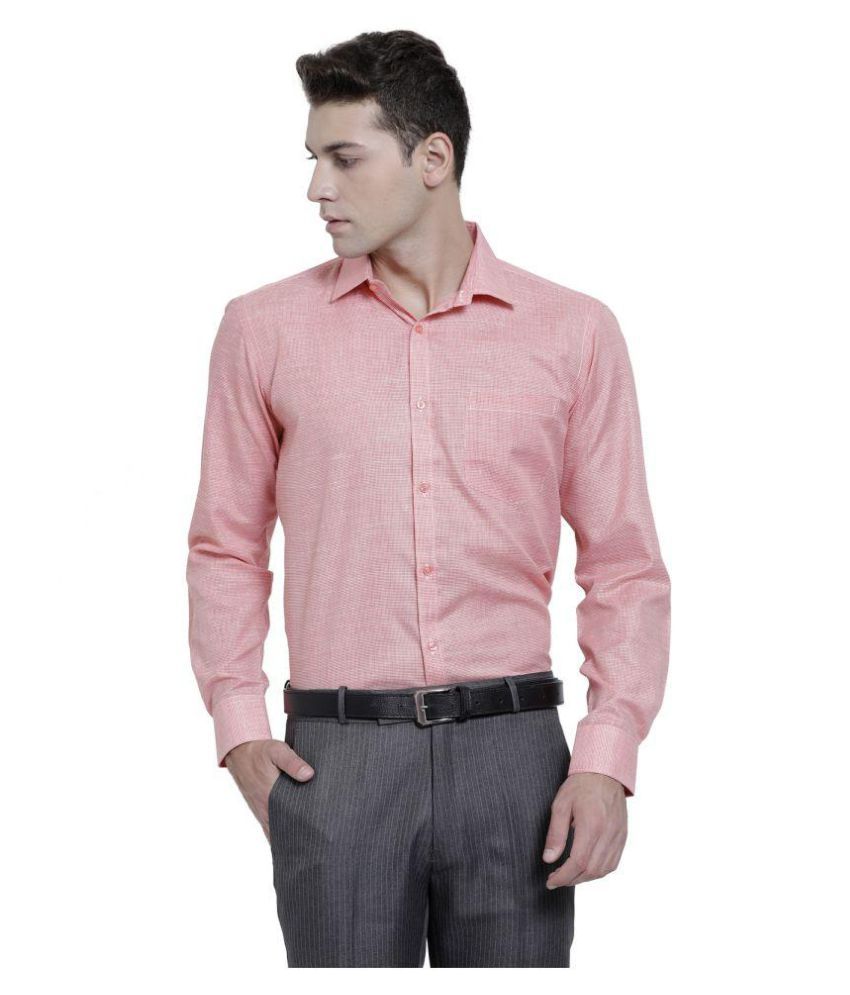 peach formal shirt