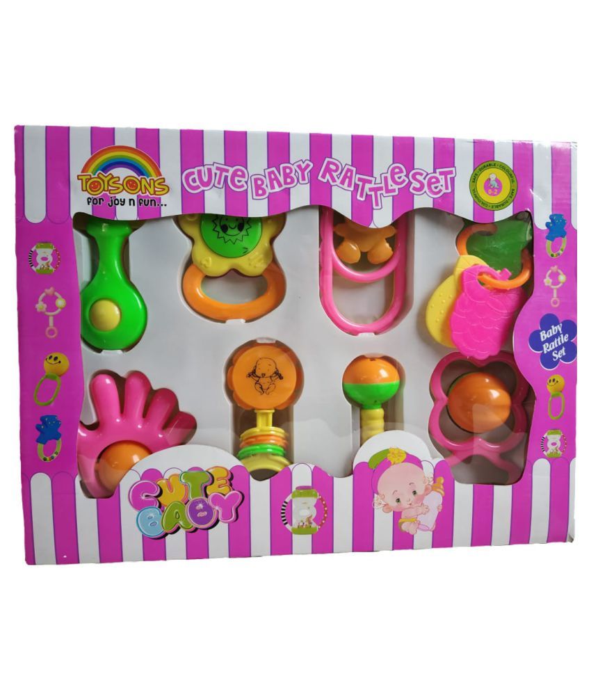 baby rattle teether toy set