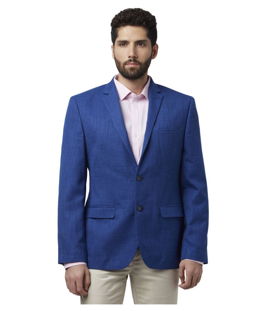 Park Avenue Blue Solid Formal Blazers - Buy Park Avenue Blue Solid ...