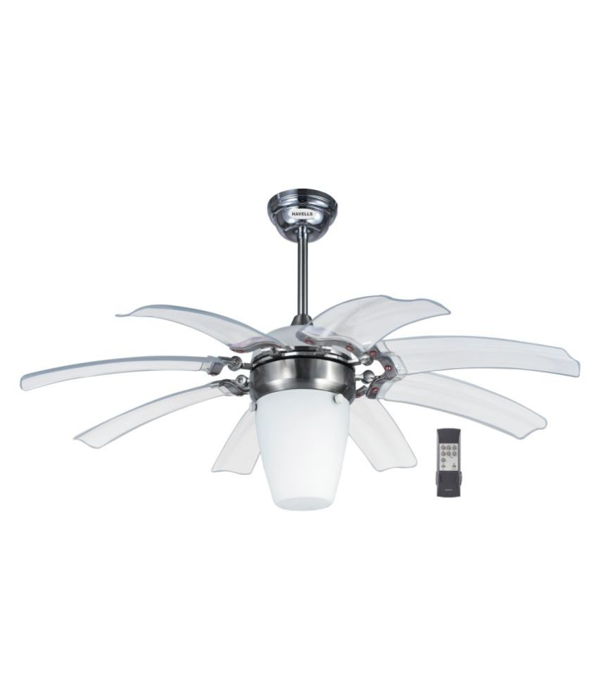 Havells 1100 Opus 1100mm Brushed Nickel 8 Transparent Blades