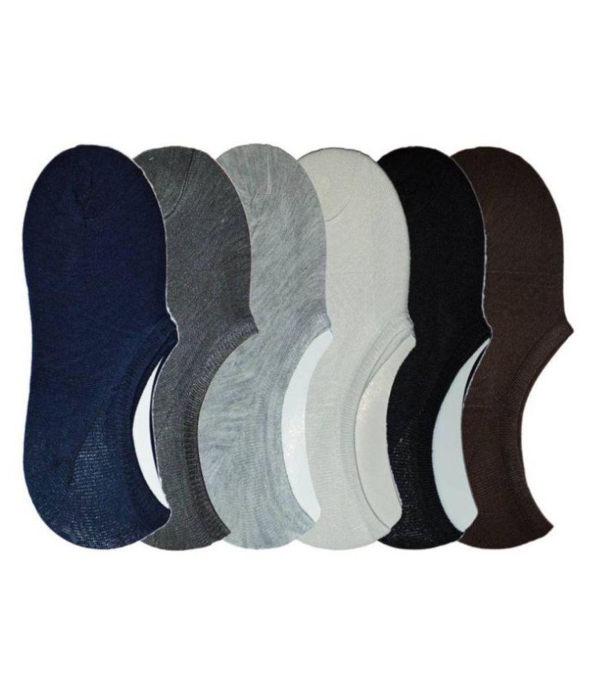     			Tahiro Multicolour Plain No Show Socks - Pack Of 6