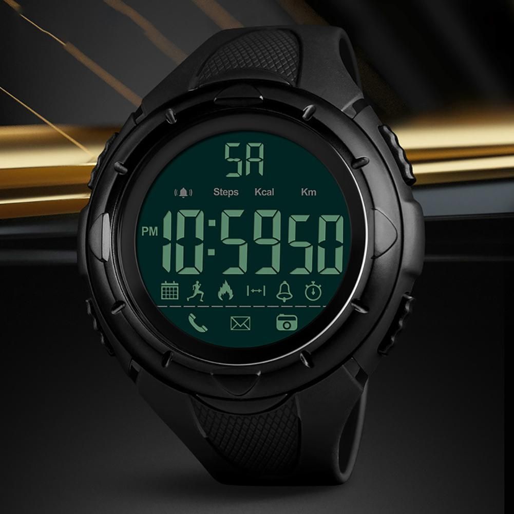 round dial digital watch