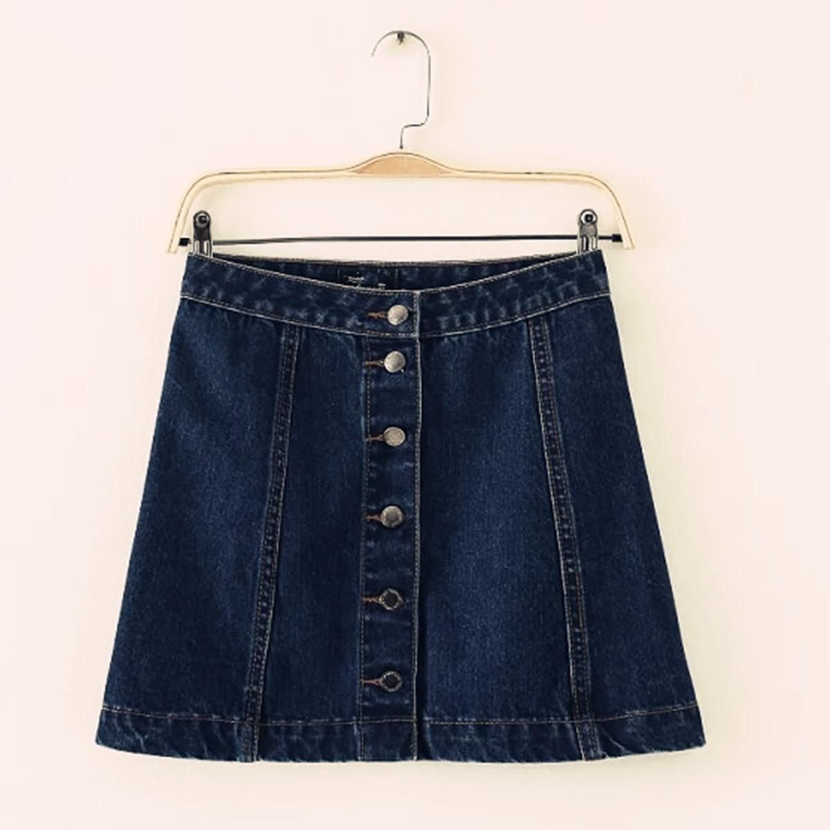 puzzle Relaxing launch Buy Zanzea 2016 New Street Denim Skirt Women Sexy Single Breasted High  Waist Blue Mini Skirts Female A-line Pockets Jeans Saias Online at Best  Prices in India - Snapdeal