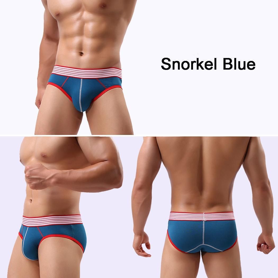 Buy Mens Underwear Sexy Striped Low Waist Cotton Briefs Short