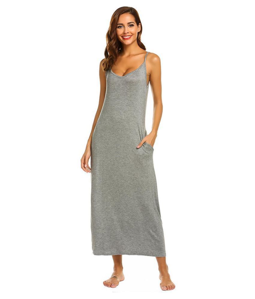 spaghetti strap long nightgown
