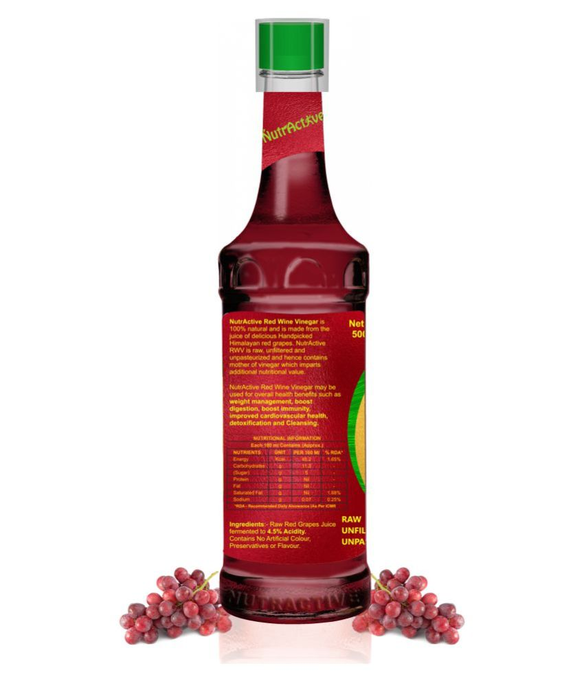 NutrActive Red Wine Vinegar Balsamic Vinegar 1500 ml Pack of 3 Buy