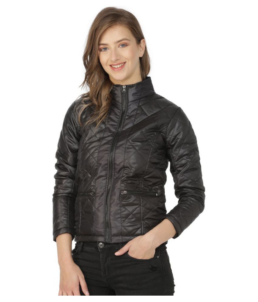     			Campus Sutra Nylon Black Quilted/Padded Jackets