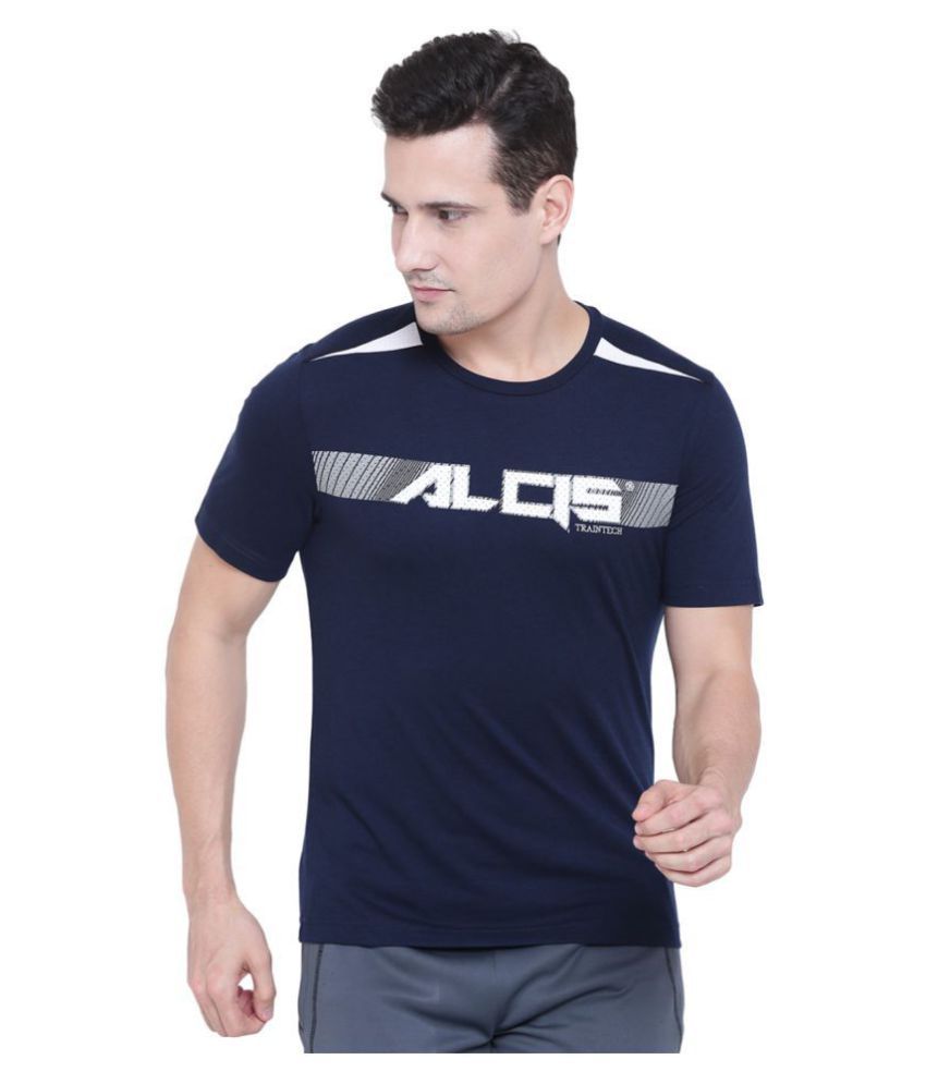     			Alcis - Navy Blue Polyester Regular Fit Men's Sports T-Shirt ( Pack of 1 )