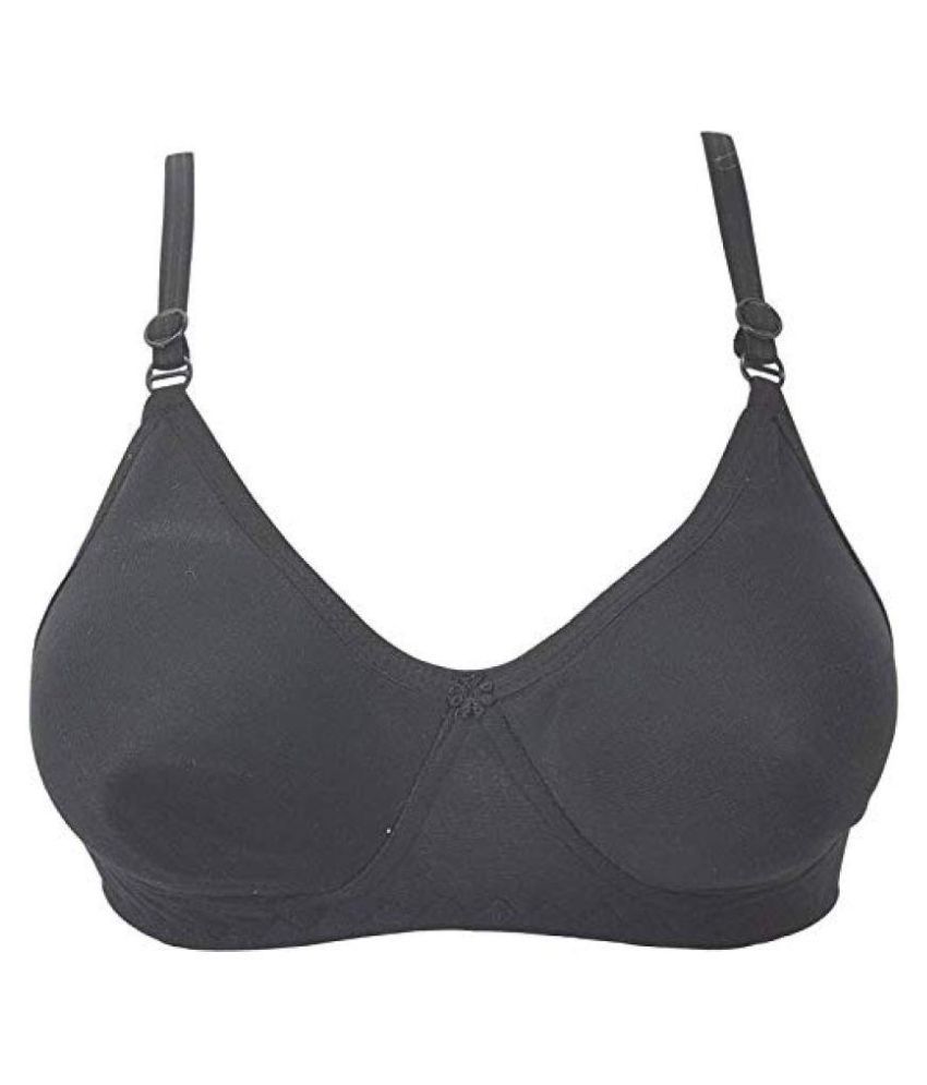Buy HOBBY LINGERIES Cotton Minimizer Bra Black Online at Best Prices