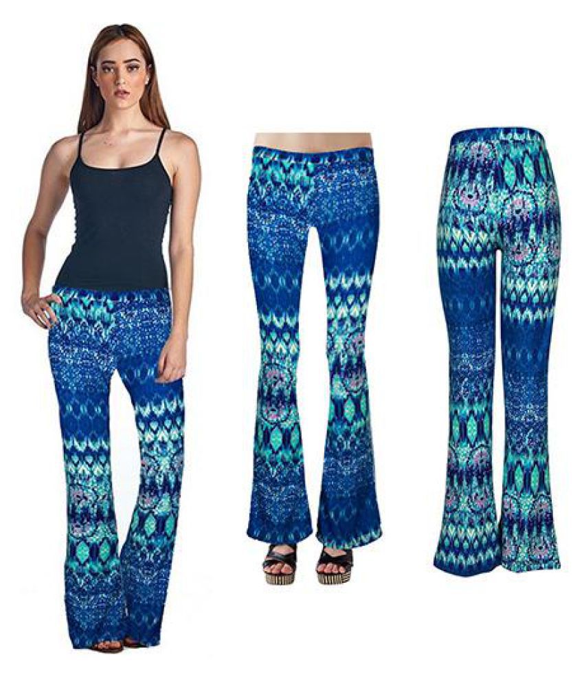 Bohemian Style Floral Print Flare Leg Yoga Pants, Print Bell Bottom Sports  Leggings, Women's Activewear