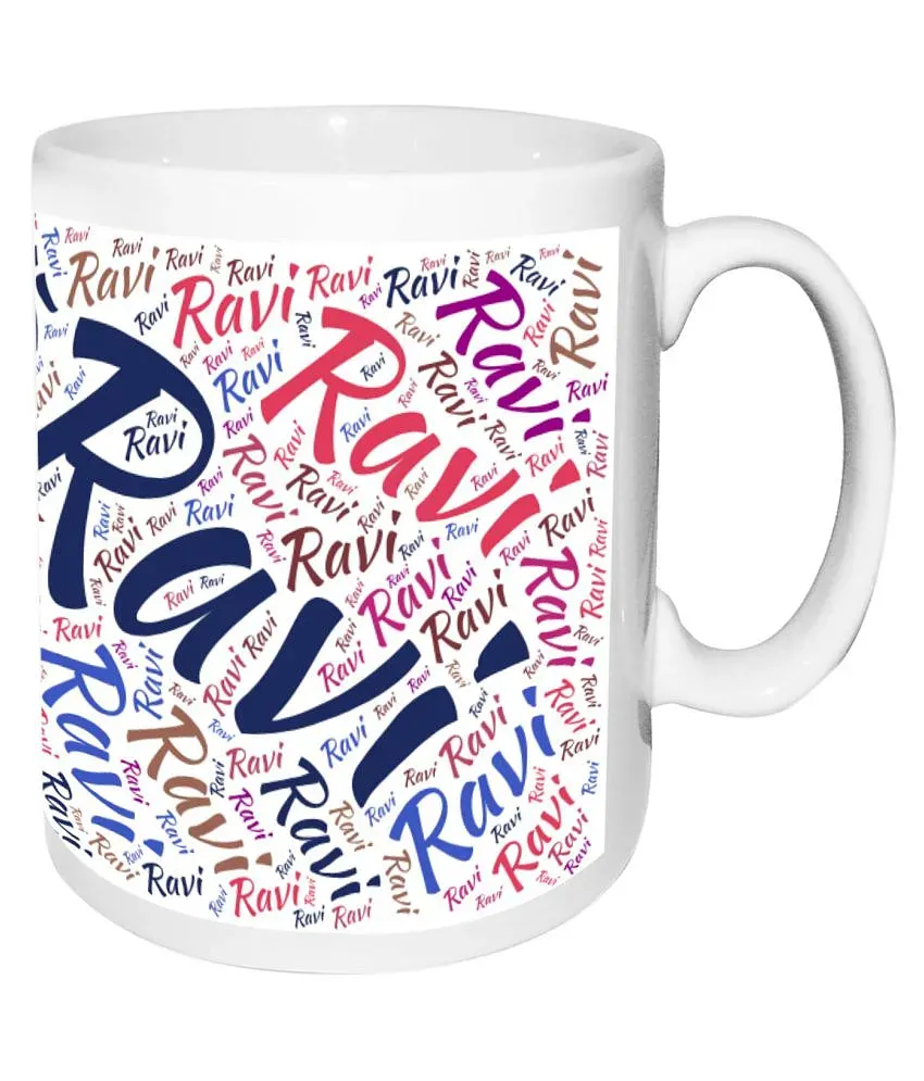 Ravi Name white MugBirthday & Anniversary Gift: Buy Online at Best ...