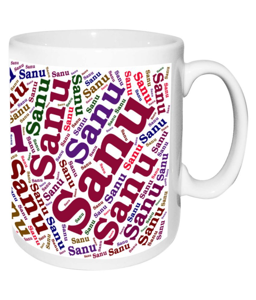 Sanu Name white MugBirthday 