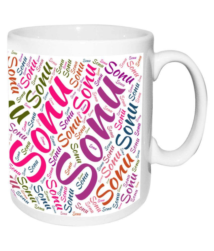 Sonu Name white MugBirthday 