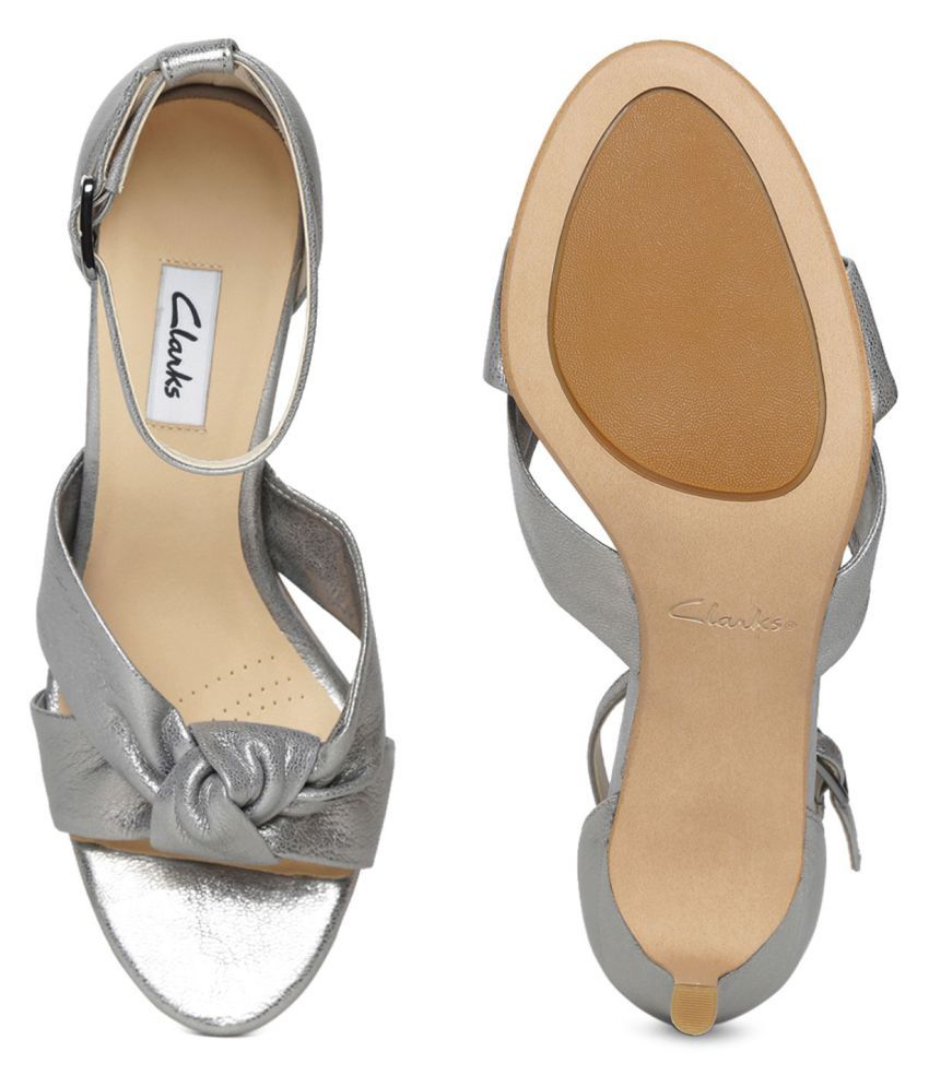 clarks silver shoes
