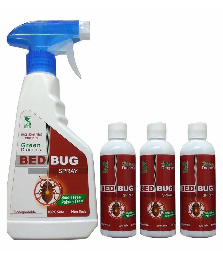     			Green Dragon's Biodegradable Bed Bug Spray (pack of 3) makes 1420ml Ready to Use