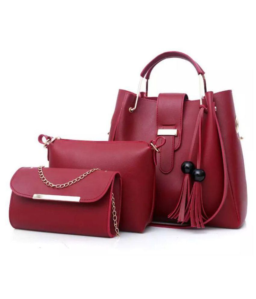 charles and keith maroon bag