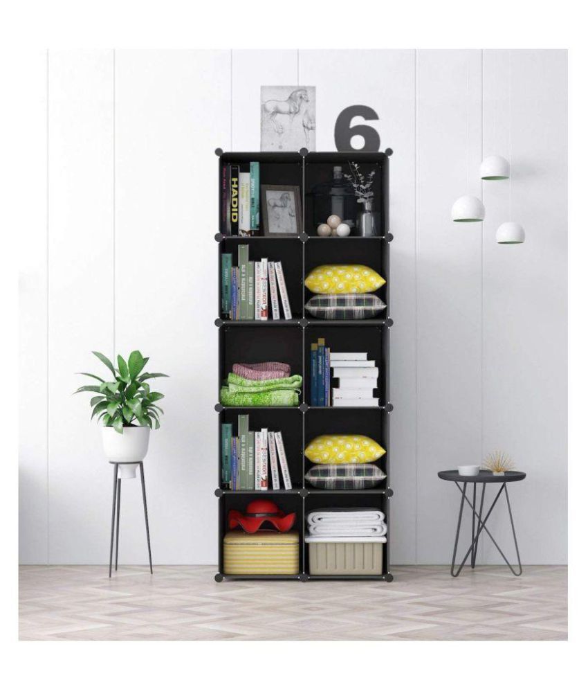 10 Cube Diy Shoe Rack By House Of Quirk Storage Drawer Unit Multi Use Modular Organizer Plastic Cabinet Without Doors Black Buy Online At Best Price In India On Snapdeal