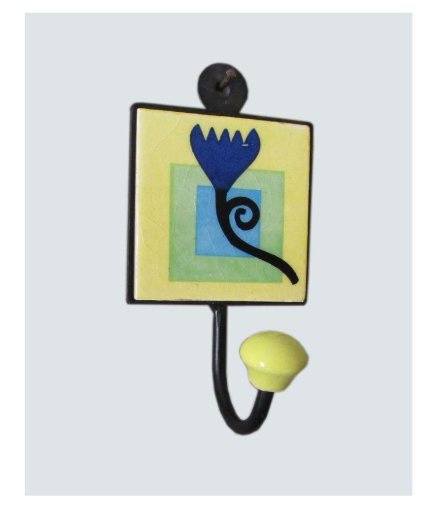 Buy Traditional Metal & Ceramic Tile Hanger Single Medium Ceramic Wall