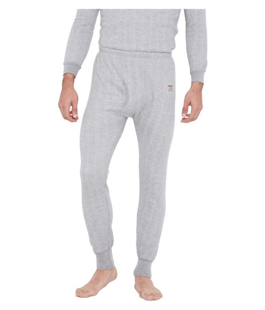     			Vimal Jonney Cotton Blend Men's Thermal Bottoms ( Silver )