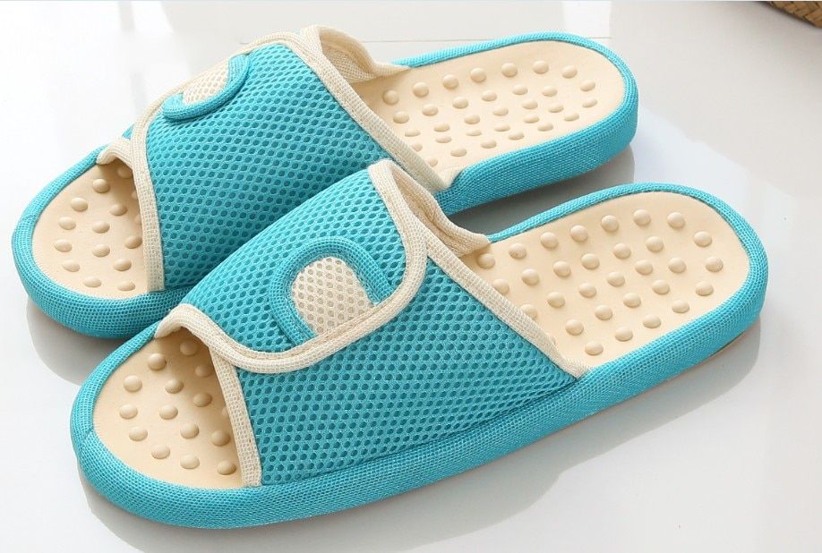 Wowobjects 1pc Cotton Foot Massage Slippers Health Shoe Sandal Reflex Massages Stone Acupuncture Healthy Feet Care Massager Slipper Shoes Blue Size 36 37 Buy Wowobjects 1pc Cotton Foot Massage Slippers Health Shoe