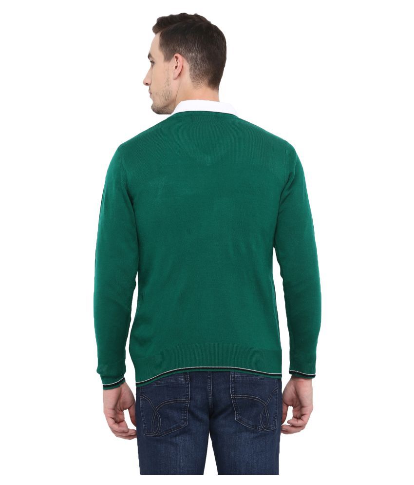 turquoise v neck sweater