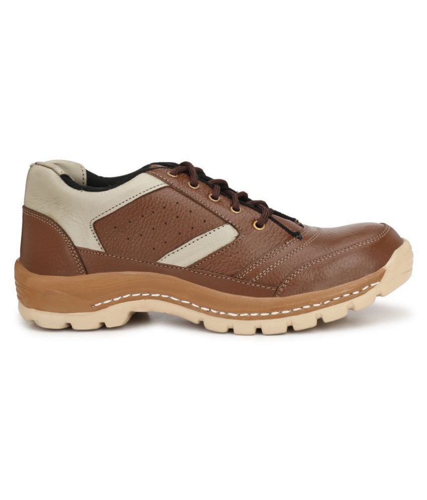 Buy Kavacha Sporty Brown Safety Shoes Online at Low Price in India ...
