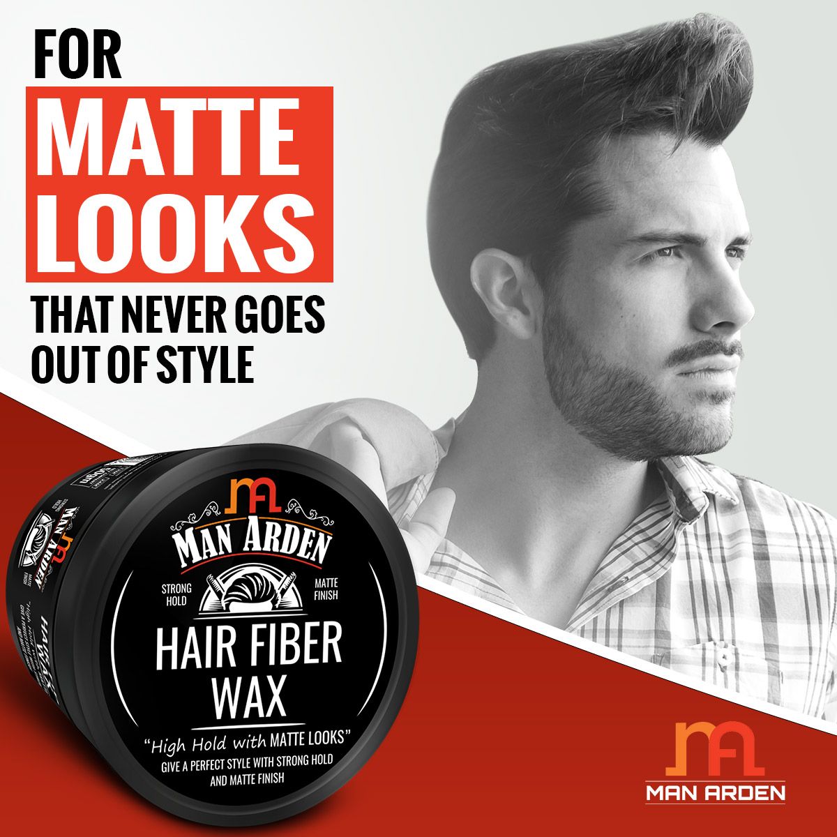 Man Arden Hair Fiber Wax Styling With Strong Hold Matte Finish