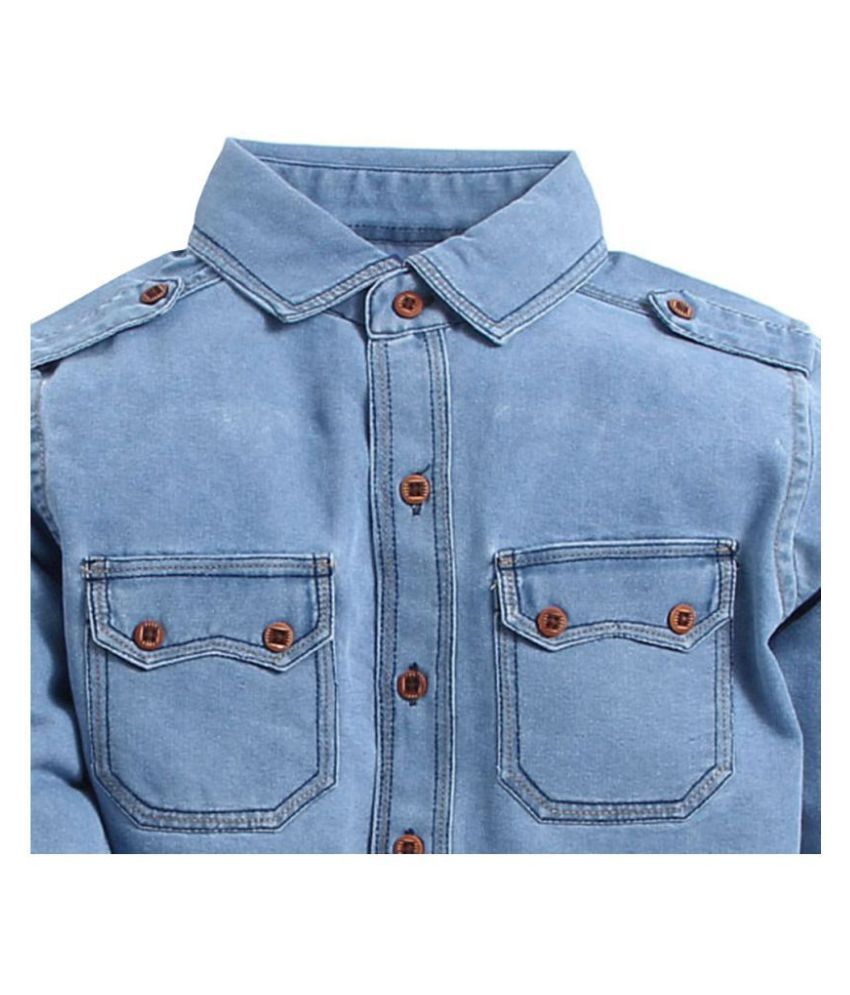 solid denim shirts